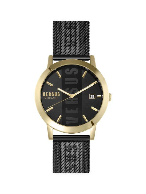 商品Versus Versace|Barbes Stainless Steel & Mesh Strap Watch,价格¥883,第1张图片