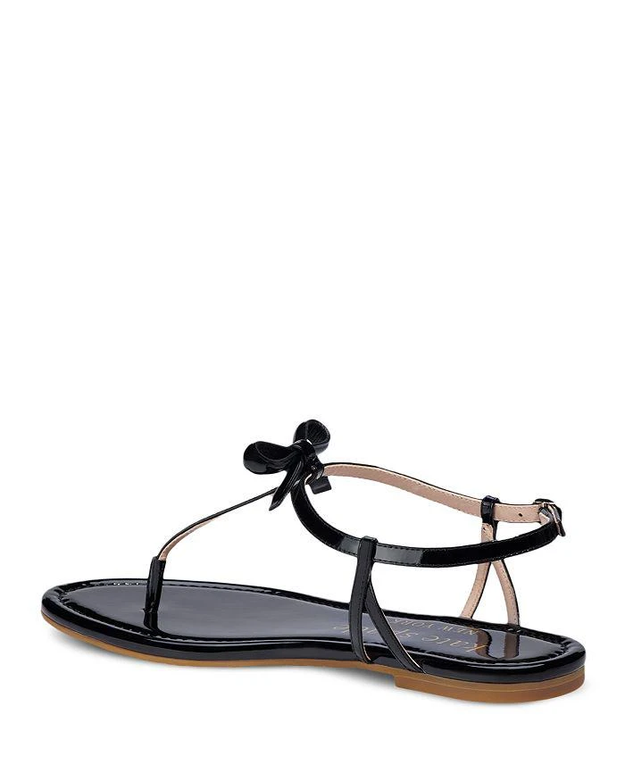 商品Kate Spade|Women's Piazza Knotted Bow Patent Leather Thong Sandals,价格¥481,第4张图片详细描述