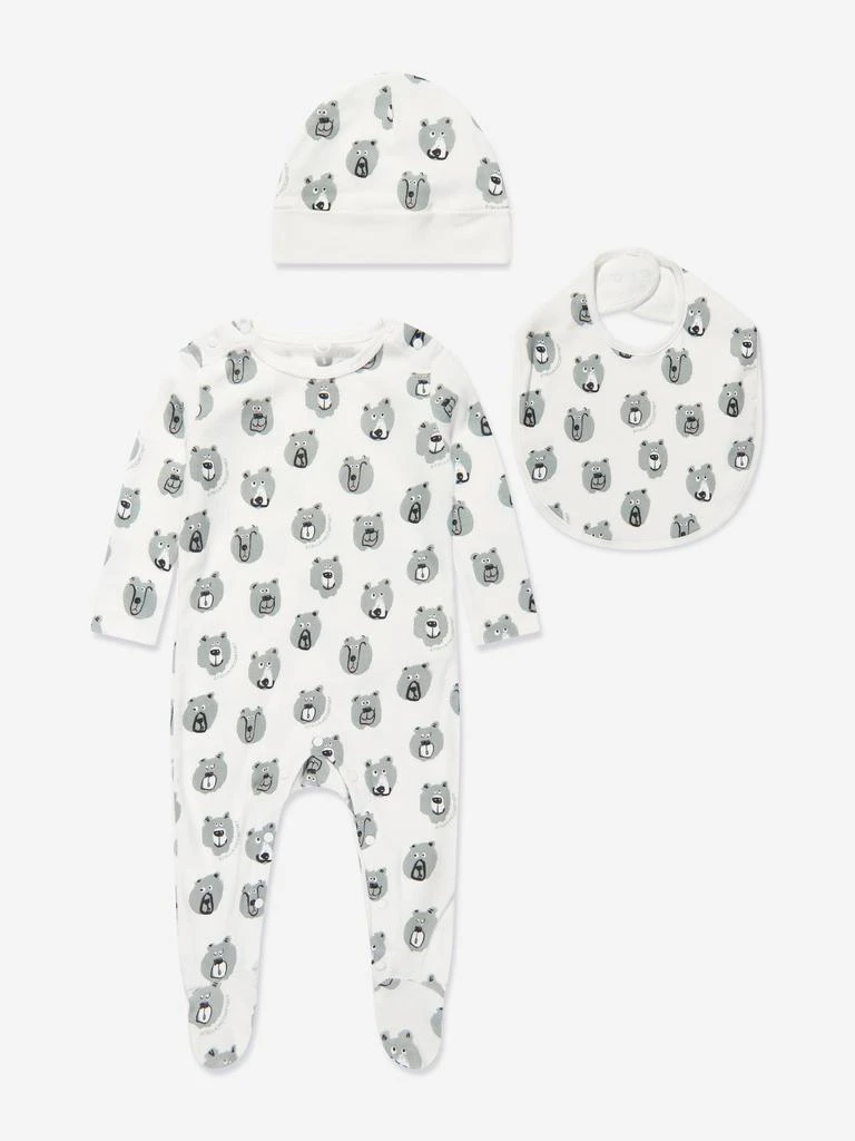 商品Stella McCartney|Stella McCartney Baby Boys Bear Babygrow Set in Ivory,价格¥364,第1张图片