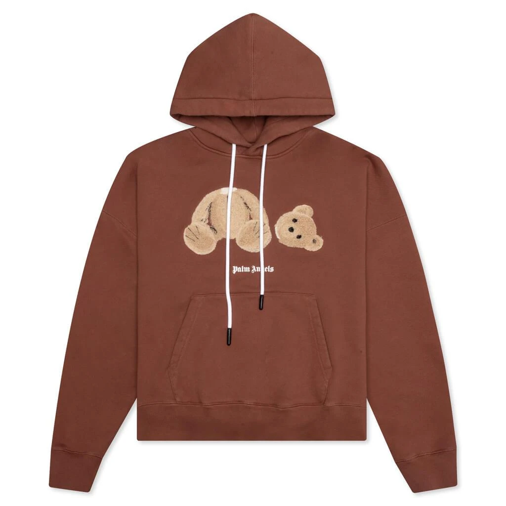 商品Palm Angels|Palm Angels PA Bear Hoodie - Tan/Brown,价格¥3195,第1张图片