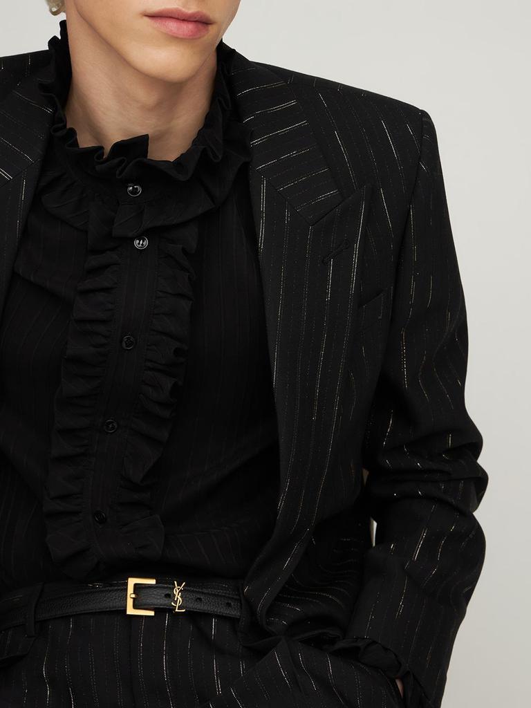 商品Yves Saint Laurent|2cm Ysl Textured Leather Belt,价格¥2754,第1张图片