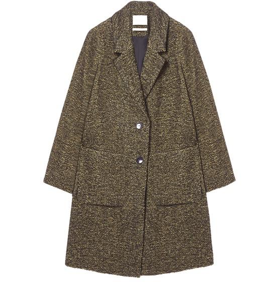 Belgio 人字纹羊毛大衣商品第1张图片规格展示