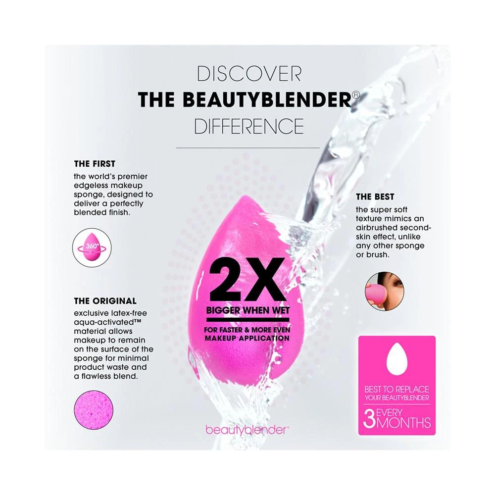 商品beautyblender|美妆蛋两只装+美妆蛋清洗液 beautyblender® pink beautyblender® duo and blendercleanser®, 5 oz,价格¥337,第4张图片详细描述