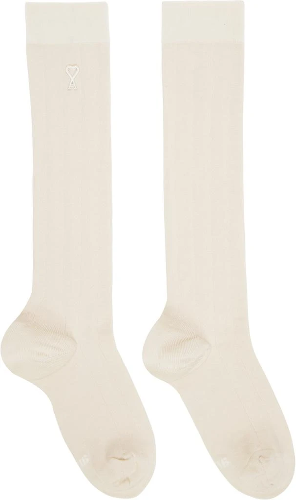 商品AMI|Off-White Silk Socks,价格¥257,第1张图片