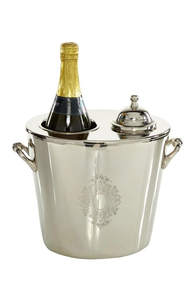 商品SONOMA SAGE HOME|Silver Stainless Steel Traditional Wine Holder 10" x 11" x 7",价格¥917,第2张图片详细描述