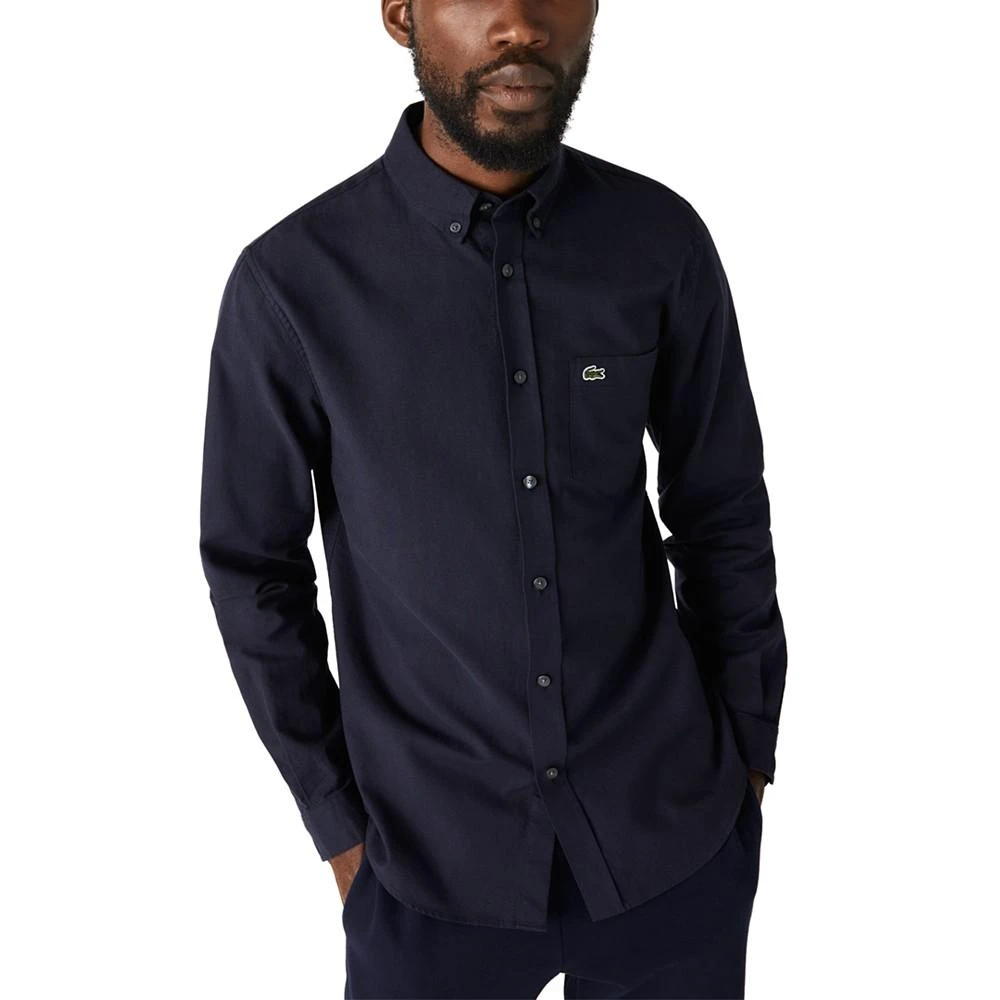 商品Lacoste|Men's Regular Fit Long-Sleeve Solid Oxford Shirt,价格¥768,第1张图片