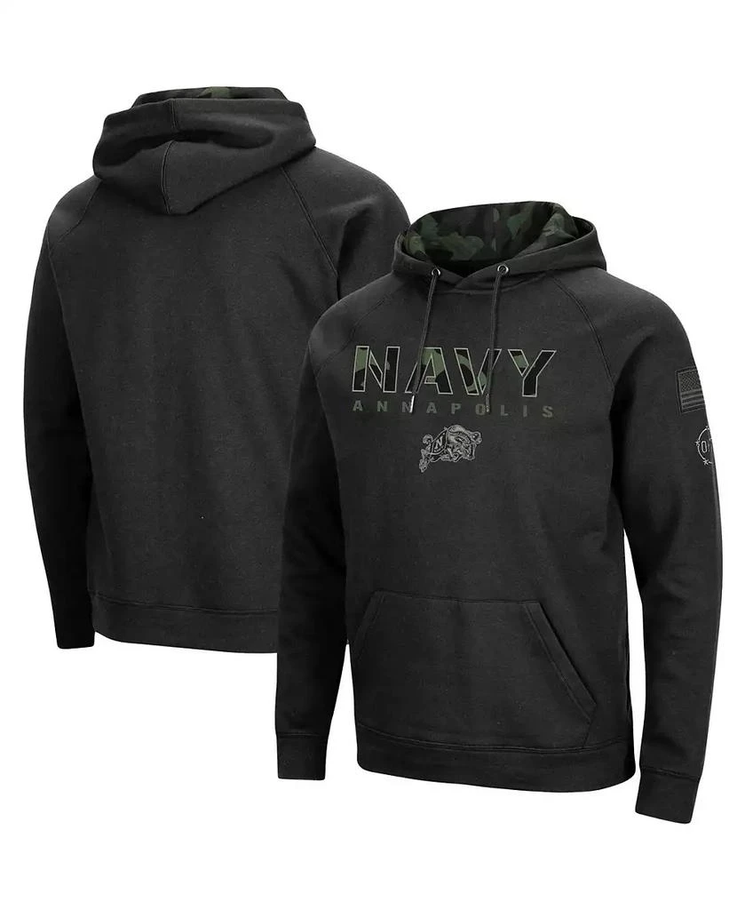 商品Colosseum|Men's Black Navy Midshipmen OHT Military-Inspired Appreciation Camo Pullover Hoodie,价格¥361,第2张图片详细描述