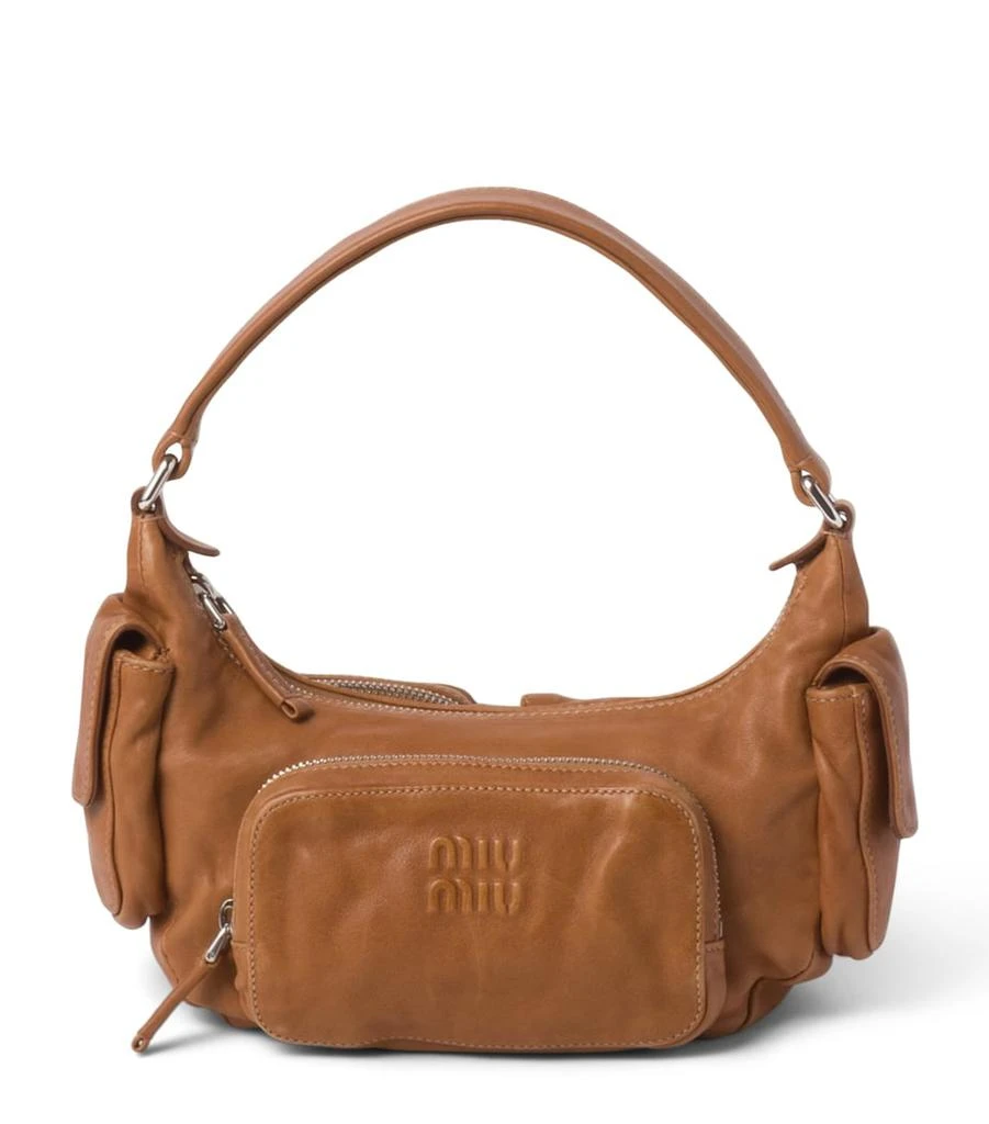 商品Miu Miu|Nappa Leather Pocket Shoulder Bag,价格¥29206,第1张图片