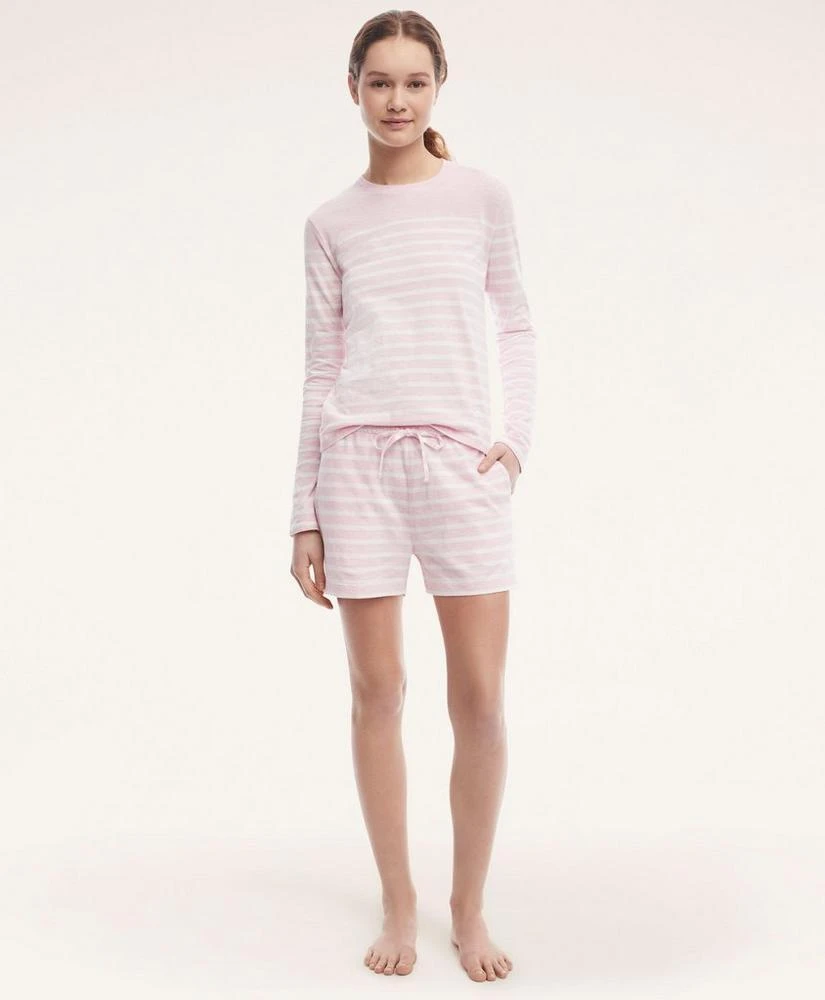 商品Brooks Brothers|Cotton Jersey Stripe Short Pajamas,价格¥330,第2张图片详细描述