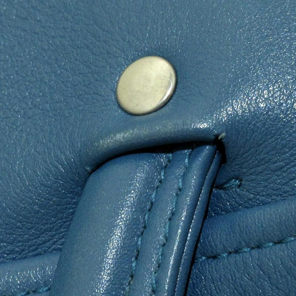 Balenciaga Blue/White S Triangle Leather Duffle Bag 商品
