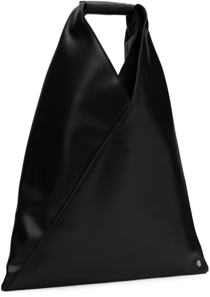 Black Small Faux-Leather Triangle Tote商品第2张图片规格展示