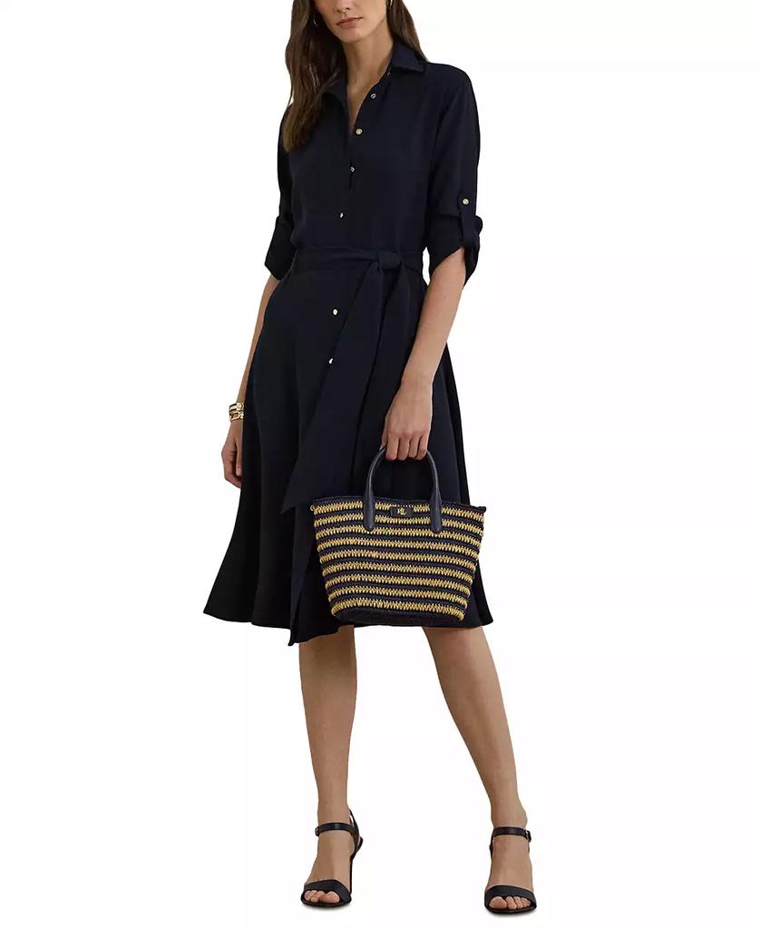 LAUREN RALPH LAUREN STRIPED STRAW LARGE BRIE トート 国内発送 Striped Straw Medium Brie Tote Bag