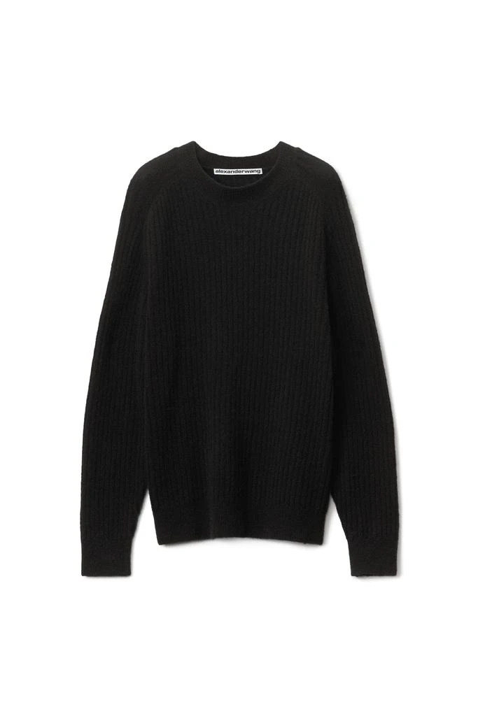 商品Alexander Wang|RIBBED CREWNECK SWEATER IN ALPACA FLEECE,价格¥1643,第1张图片