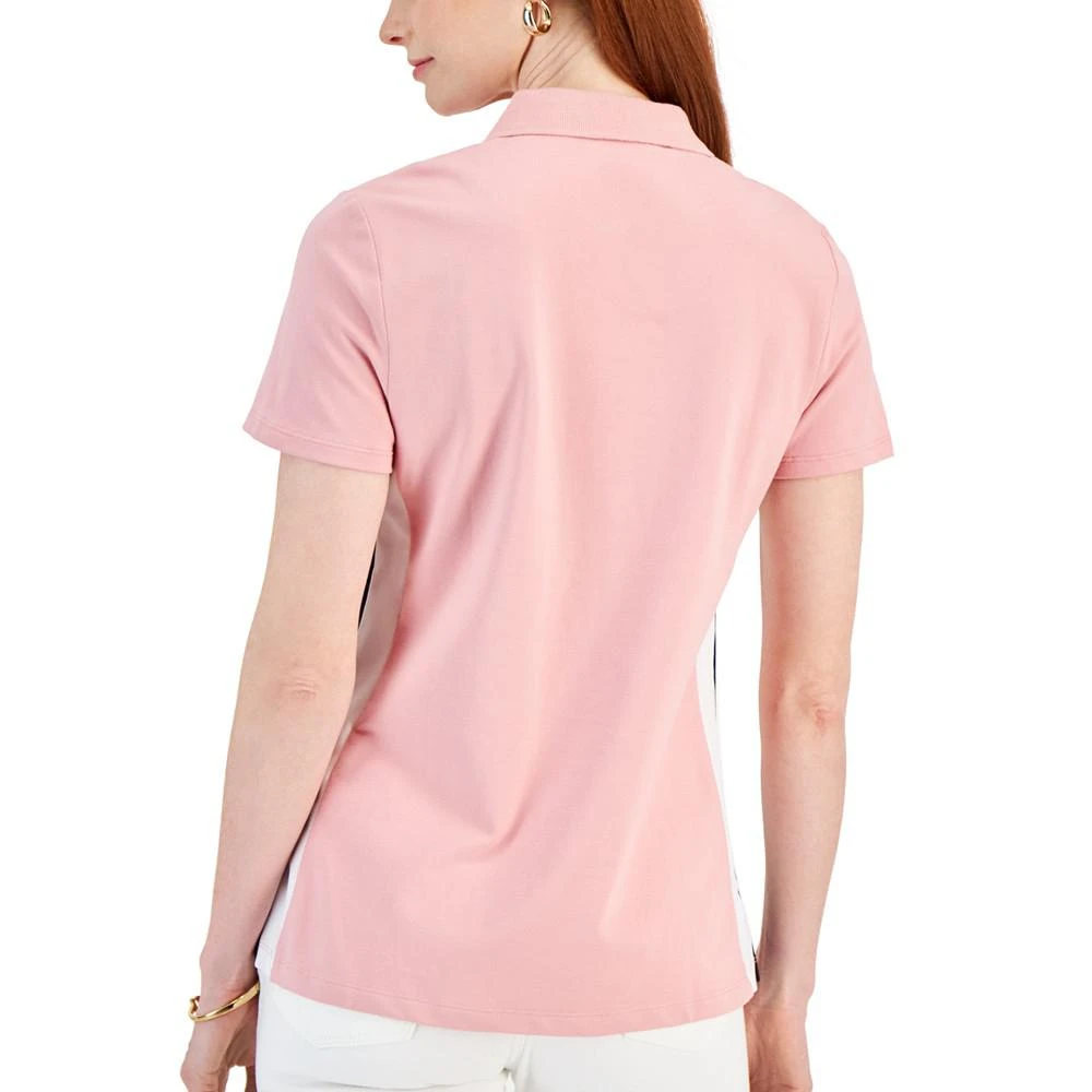 商品Tommy Hilfiger|Women's Side-Striped Zippered Polo Shirt,价格¥225,第2张图片详细描述