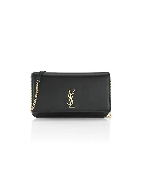 商品Yves Saint Laurent|Leather Crossbody Phone Holder,价格¥5586,第1张图片