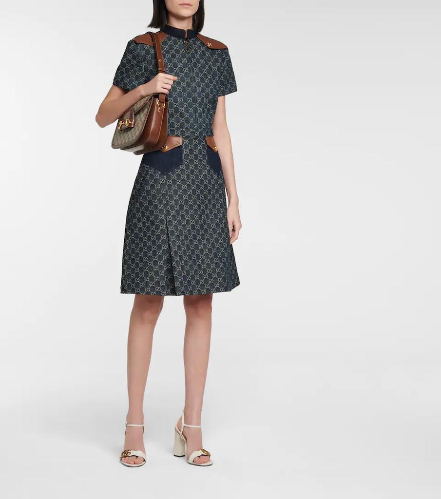 商品Gucci|GG jacquard denim midi skirt,价格¥6947,第4张图片详细描述