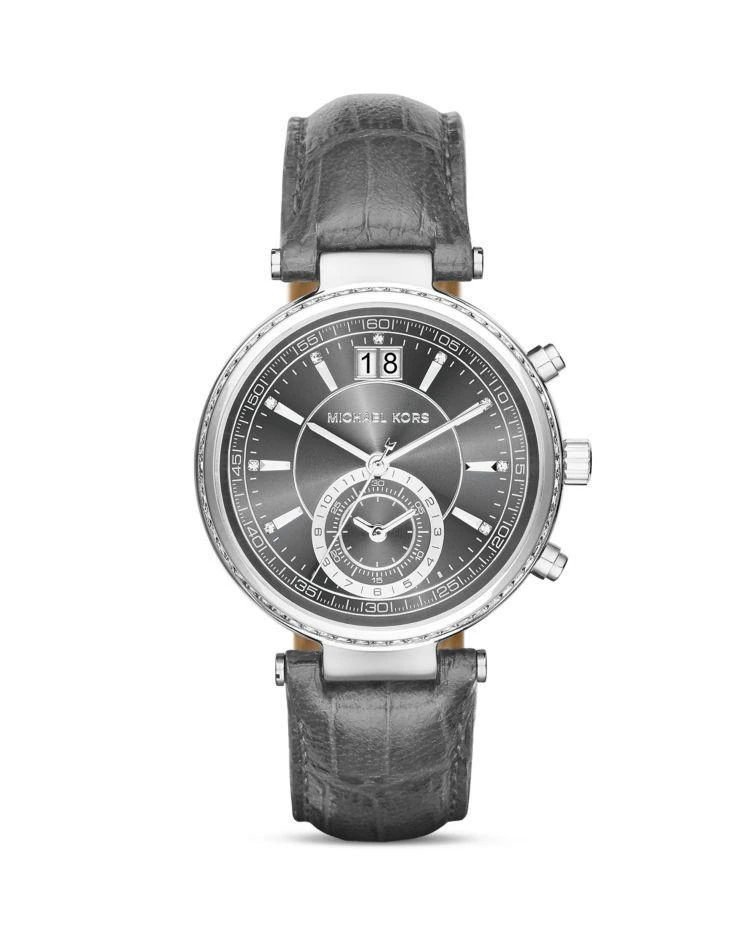 商品Michael Kors|Sawyer Leather Strap Watch, 39mm 皮带腕表,价格¥1542,第1张图片