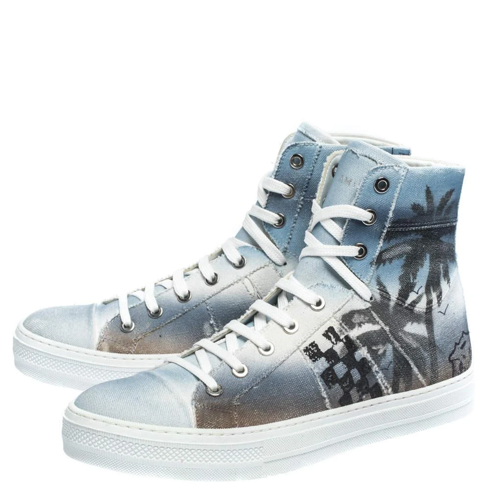 商品[二手商品] AMIRI|Amiri Multicolor Palm Tree Canvas Sunset High Top Sneakers Size 42,价格¥1566,第4张图片详细描述