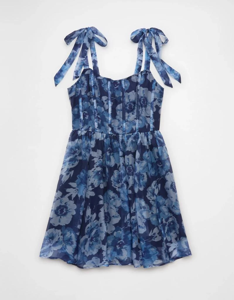 商品AE|AE Corset Tie Strap Floral Mini Dress,价格¥337,第4张图片详细描述