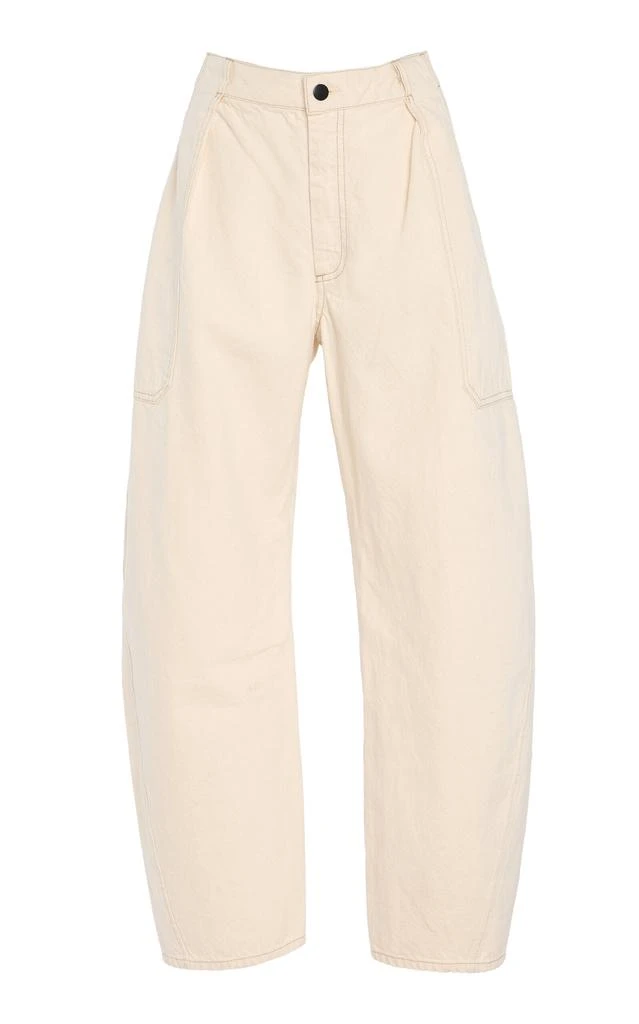 商品KALLMEYER|KALLMEYER - Clemence High-Rise Barrel-Leg Jeans - Ivory - 26 - Moda Operandi,价格¥2048,第1张图片