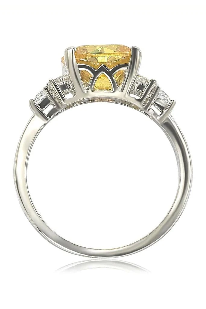 Sterling Silver Yellow Cubic Zirconia Engagement Ring 商品