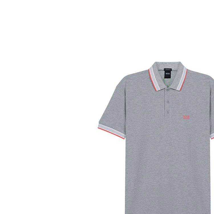 商品[国内直发] Hugo Boss|SS21 纯色领刺绣Logo印花短袖Polo衫 男款 灰色,价格¥1115,第7张图片详细描述