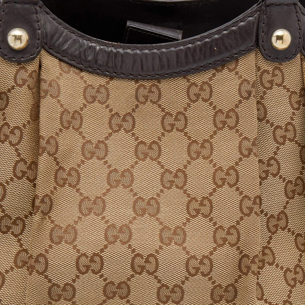 商品[二手商品] Gucci|Gucci Beige/Brown GG Canvas And Leather Medium Sukey Tote,价格¥2390,第5张图片详细描述