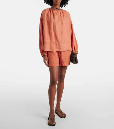 商品Brunello Cucinelli|Monili亚麻与棉质上衣,价格¥17164,第2张图片详细描述