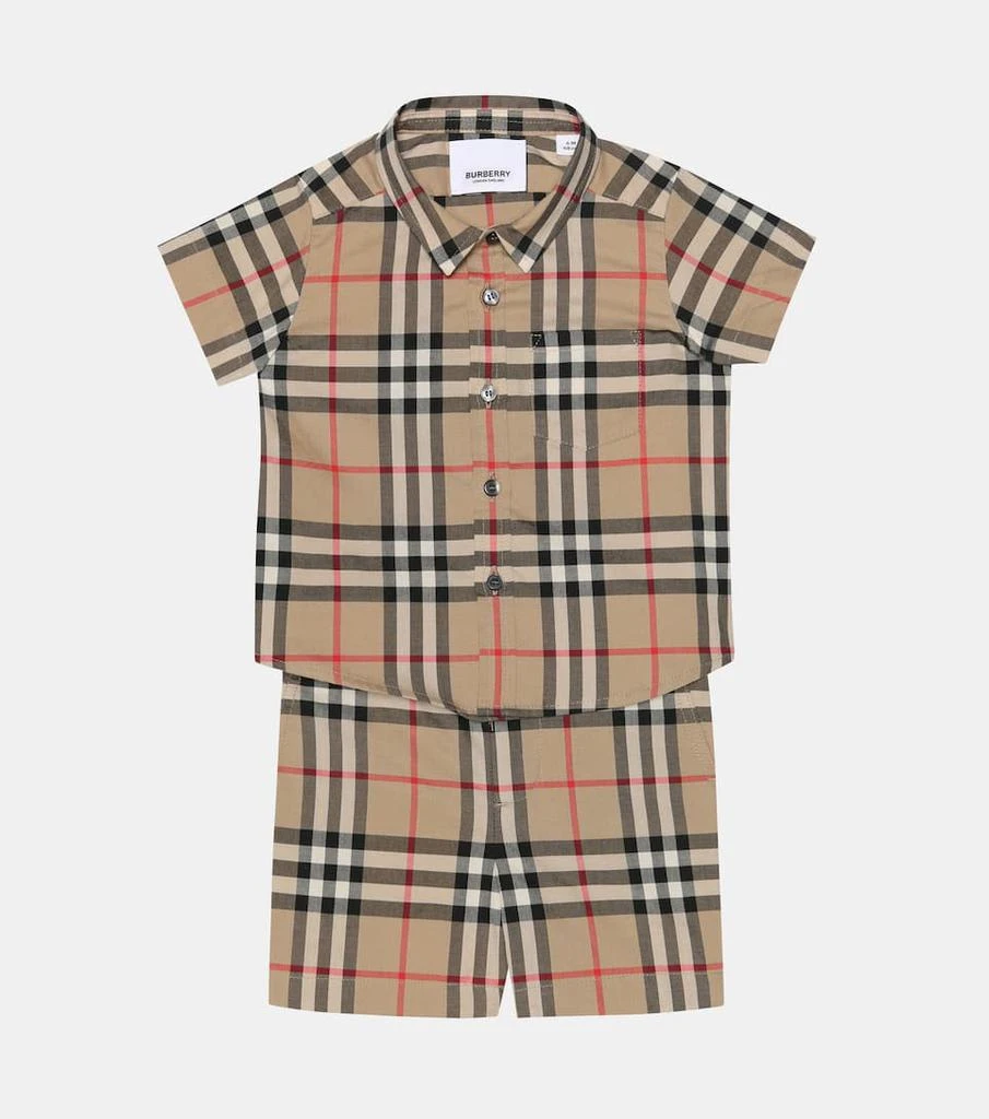 商品Burberry|Baby Check棉质短裤,价格¥1466,第2张图片详细描述