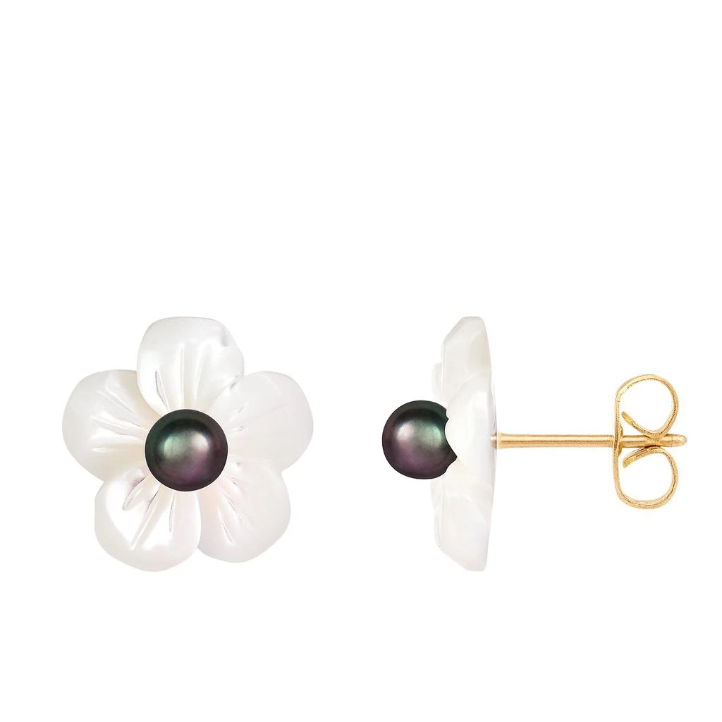 商品Splendid Pearls|14k Yellow Gold 3-4mm Pearl Earrings,价格¥332,第1张图片