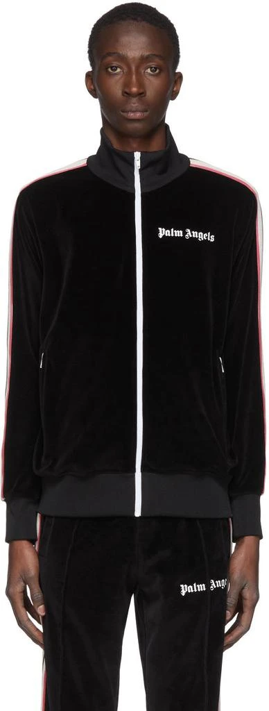 商品Palm Angels|Black Chenille Track Jacket夹克,价格¥2377,第1张图片