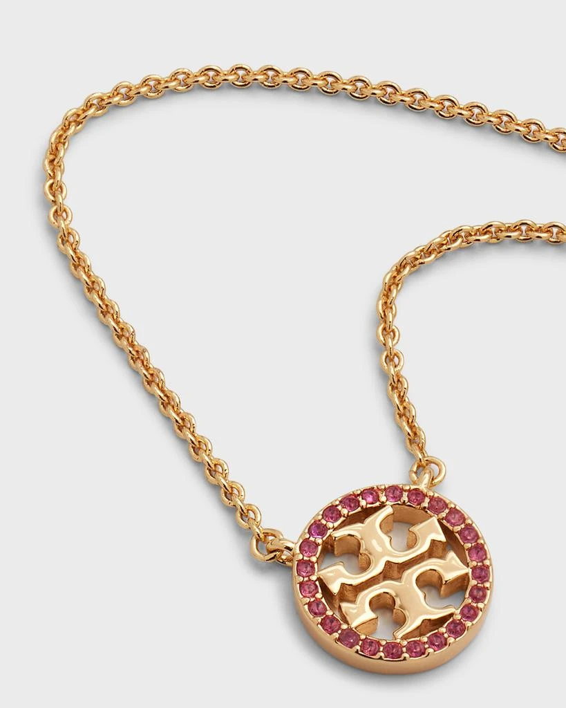 商品Tory Burch|Miller Pave Logo Delicate Necklace,价格¥857,第3张图片详细描述