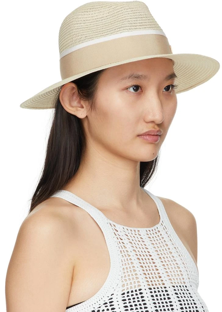 商品MAISON MICHEL|Beige Hemp Henrietta Fedora,价格¥2514,第2张图片详细描述