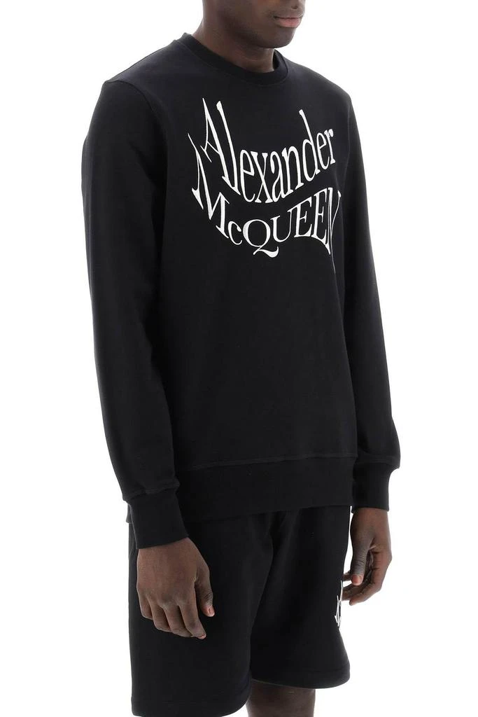 商品Alexander McQueen|Warped logo sweatshirt,价格¥2810,第3张图片详细描述