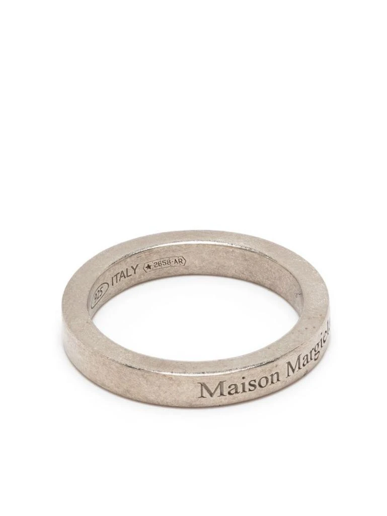 商品MAISON MARGIELA|Maison Margiela small logo ring semi polished silver,价格¥1786,第1张图片