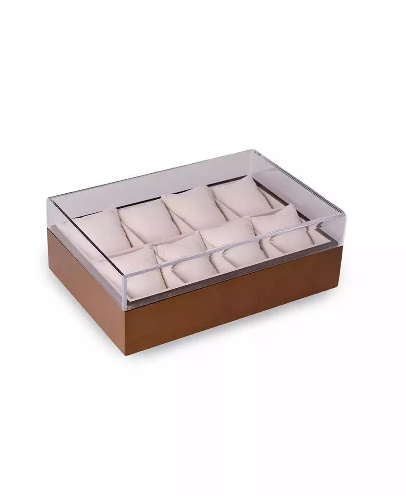 商品Bey-Berk|Wood and Acrylic Eight Watch Box,价格¥711,第4张图片详细描述