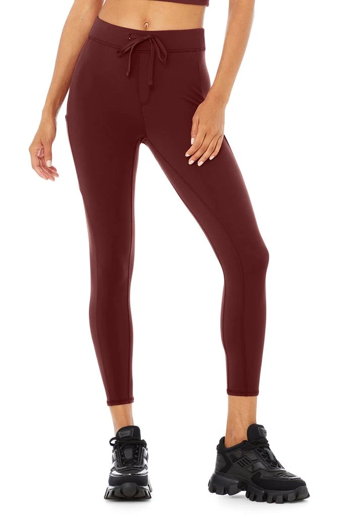 商品Alo|7/8 High-Waist Checkpoint Legging - Cranberry,价格¥708,第1张图片