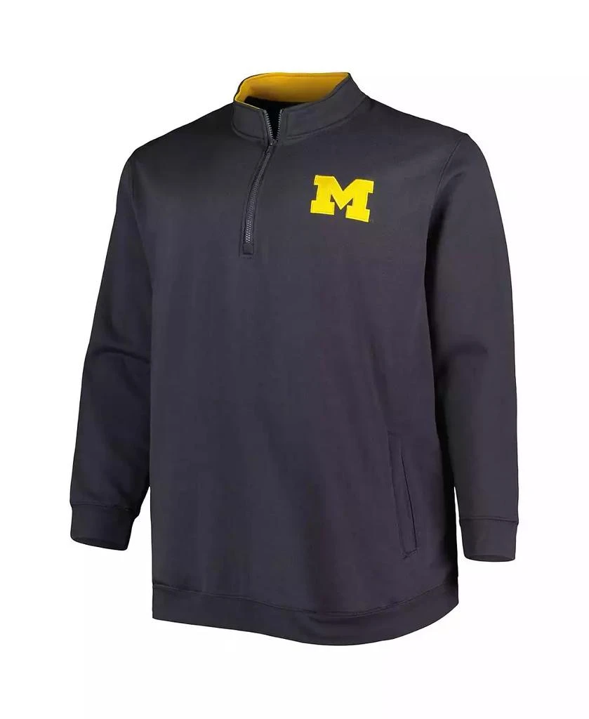 商品Colosseum|Men's Charcoal Michigan Wolverines Big and Tall Tortugas Logo Quarter-Zip Sweatshirt,价格¥301,第3张图片详细描述