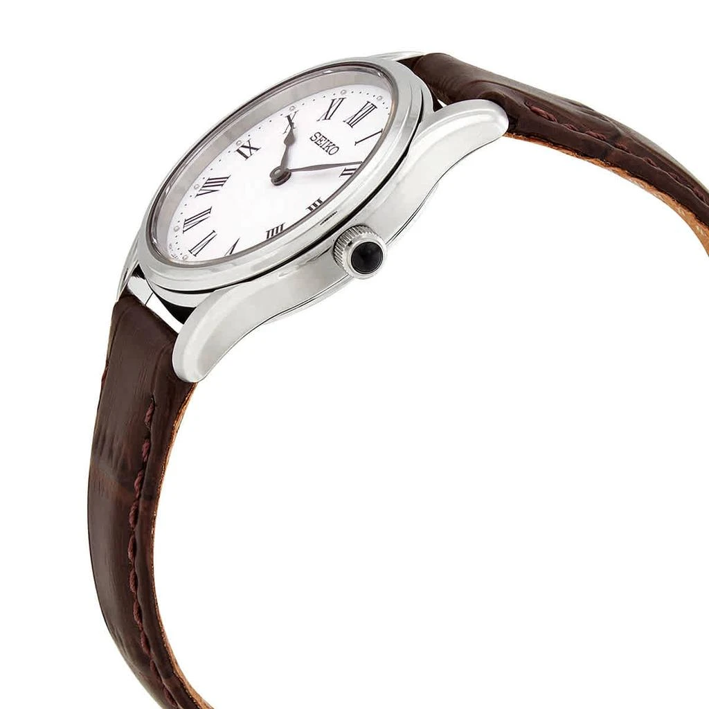 商品Seiko|Quartz White Dial Brown Leather Ladies Watch SWR071P1,价格¥692,第2张图片详细描述