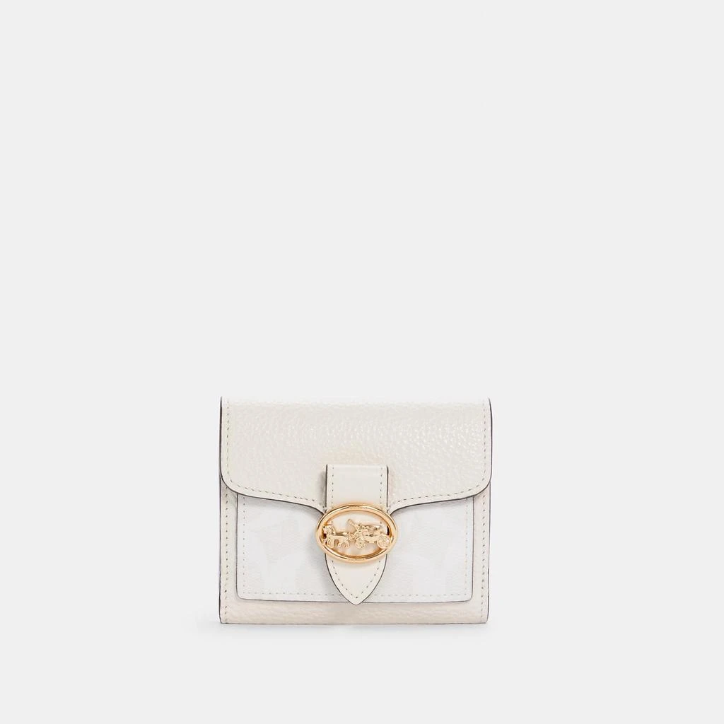 商品Coach|Coach Outlet Georgie Small Wallet In Signature Canvas,价格¥543,第4张图片详细描述