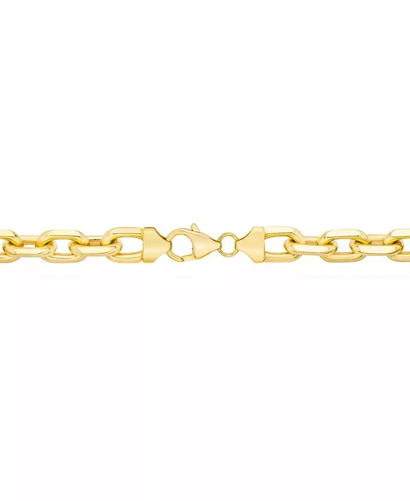 商品Macy's|Men's Rolo Link 22" Chain Necklace in 14k Gold-Plated Sterling Silver,价格¥2518,第3张图片详细描述