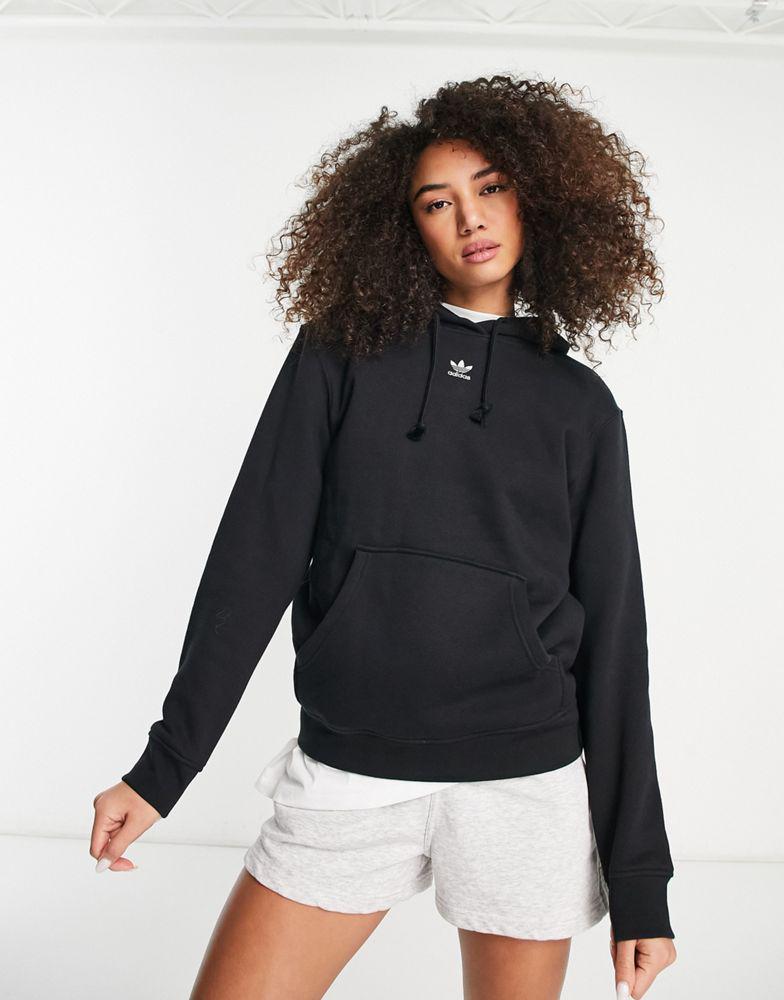 adidas Originals Essentials fleece hoodie in black商品第3张图片规格展示