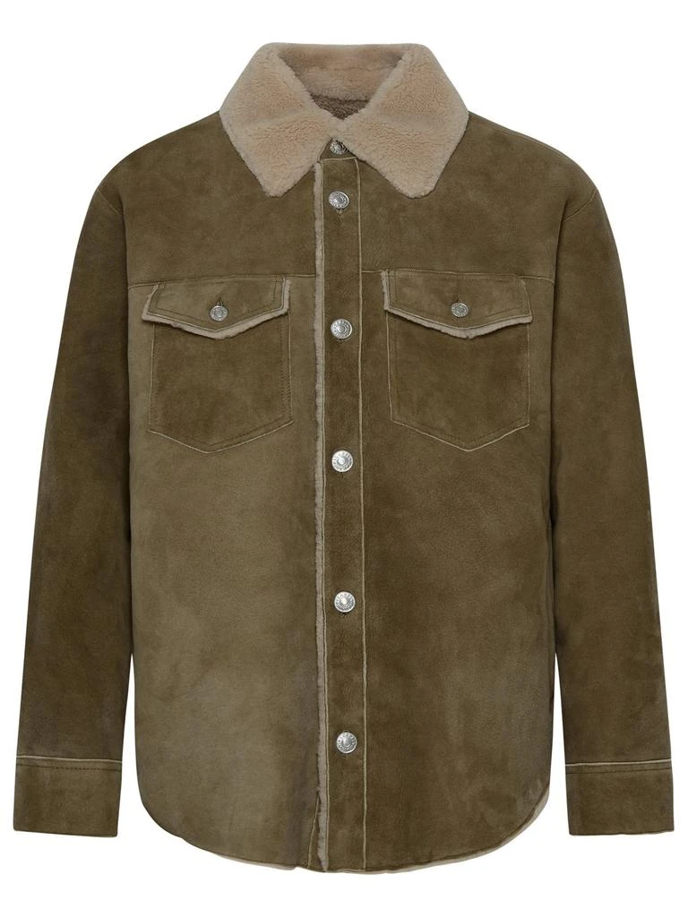 商品Isabel Marant|Isabel Marant Shearling Trim Buttoned Shirt Jacket,价格¥17220,第1张图片
