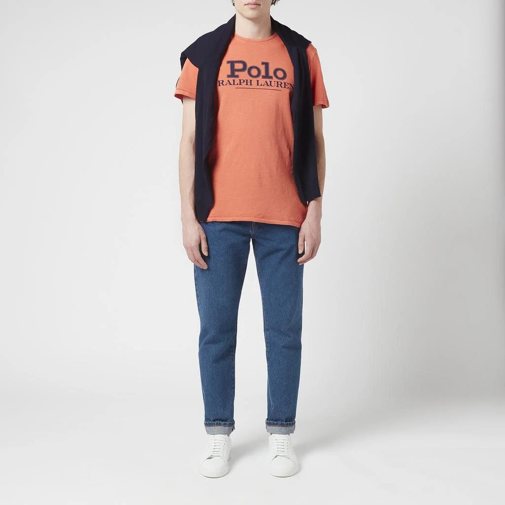 商品Ralph Lauren|Polo Ralph Lauren Men's Polo Logo T-Shirt - College Orange,价格¥296,第3张图片详细描述