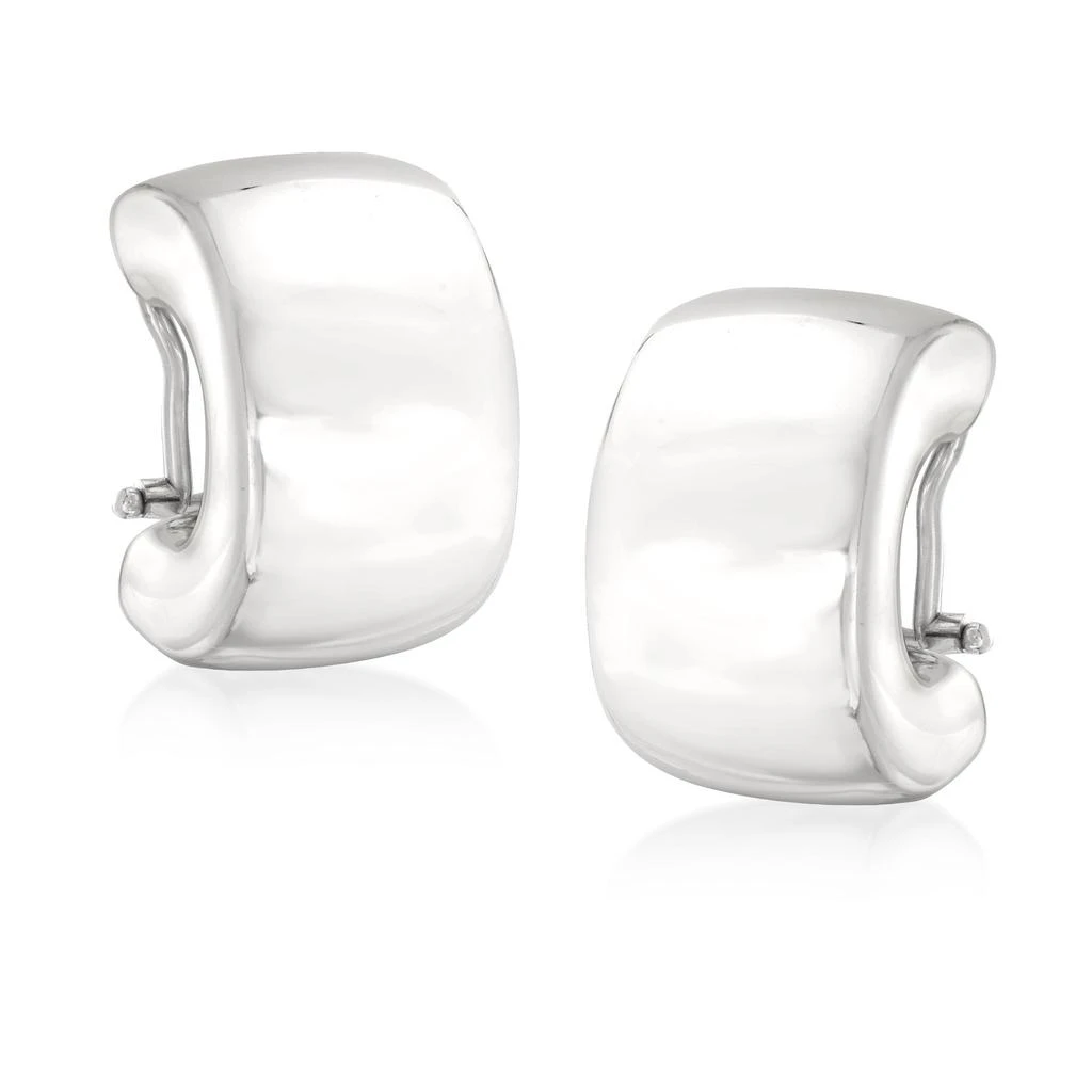 商品Ross-Simons|Italian Sterling Silver Wide C-Hoop Earrings,价格¥1117,第3张图片详细描述