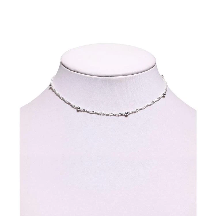 商品Giani Bernini|Singapore Link & Ball Choker Necklace in Sterling Silver, Created for Macy's,价格¥386,第2张图片详细描述