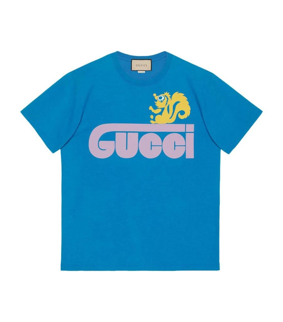 商品Gucci|GUCCI - Logo Cotton T-shirt,价格¥4529,第3张图片详细描述