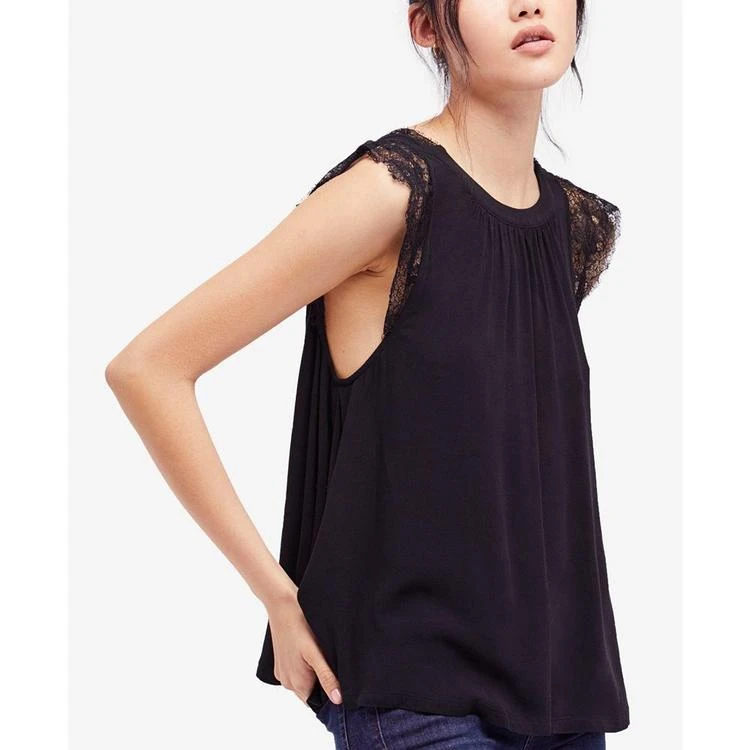 商品Free People|Lovin On You Lace-Trim Top,价格¥293,第1张图片