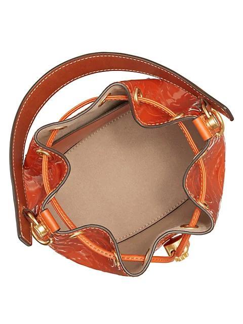 商品Tory Burch|T Monogram Embossed Patent Leather Bucket Bag,价格¥4248,第4张图片详细描述