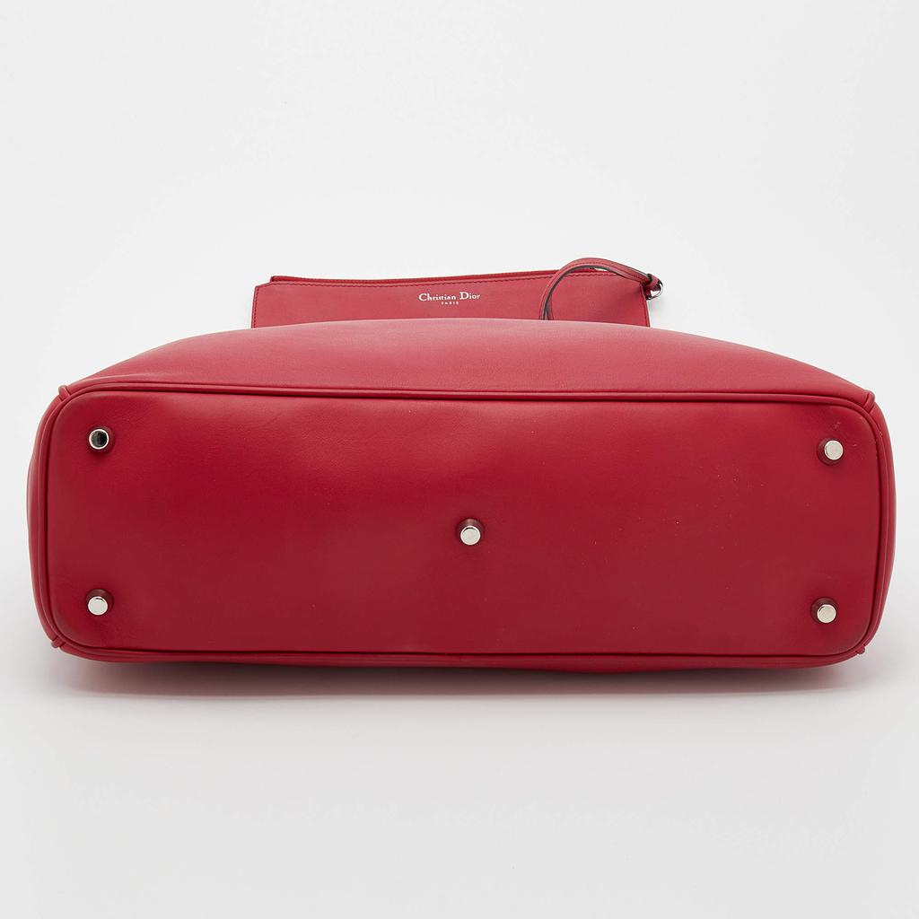 Dior Red Leather Diorissimo Tote商品第6张图片规格展示